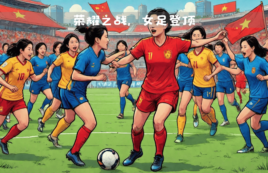 包含女足比赛场上，中国队全力争胜，取得胜利的词条